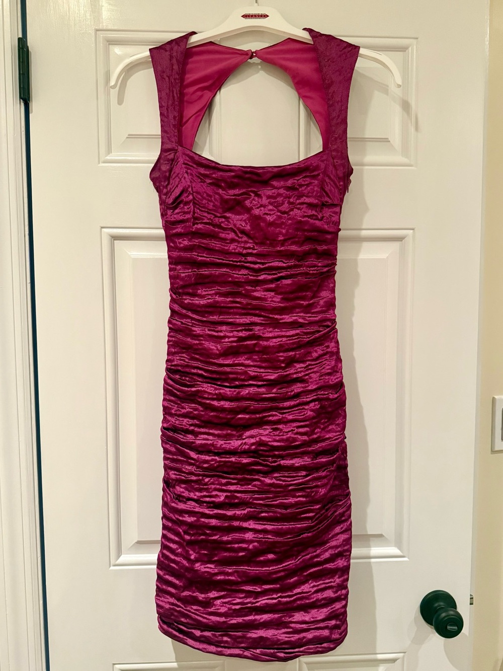 Nicole Miller Fuchsia Ruched Cocktail Dress